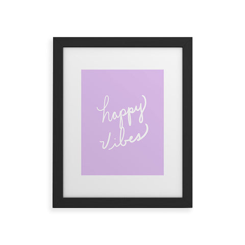 Lisa Argyropoulos Happy Vibes Lavender Framed Art Print