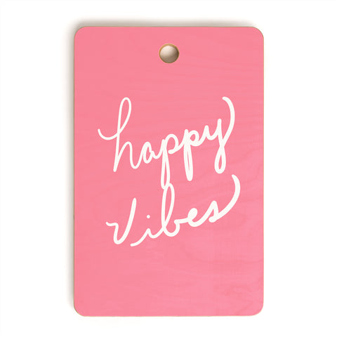 Lisa Argyropoulos Happy Vibes Rose Cutting Board Rectangle