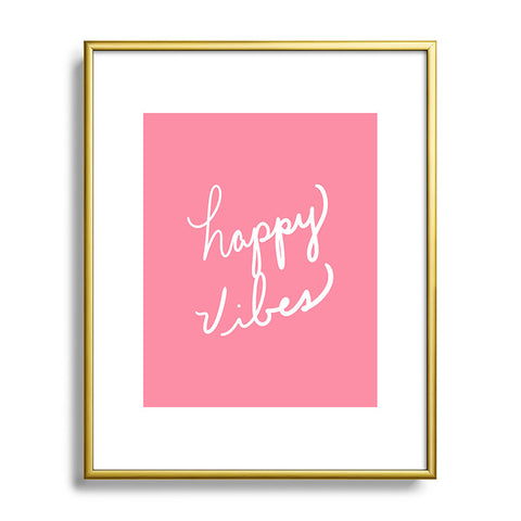Lisa Argyropoulos Happy Vibes Rose Metal Framed Art Print