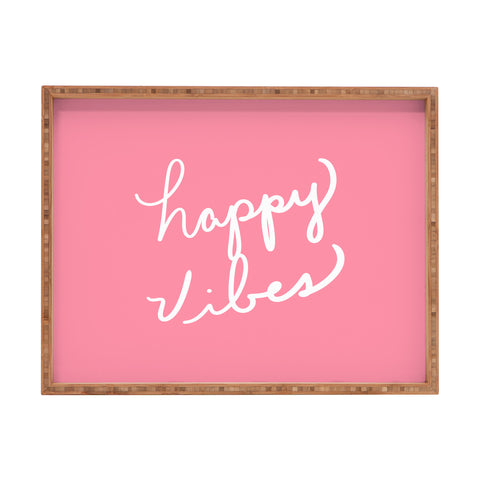 Lisa Argyropoulos Happy Vibes Rose Rectangular Tray