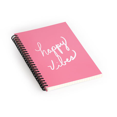 Lisa Argyropoulos Happy Vibes Rose Spiral Notebook