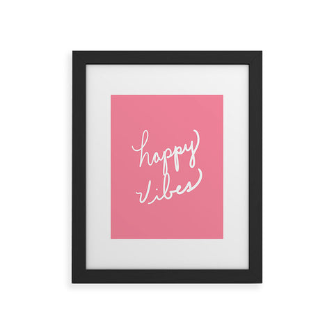 Lisa Argyropoulos Happy Vibes Rose Framed Art Print