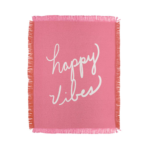 Lisa Argyropoulos Happy Vibes Rose Throw Blanket