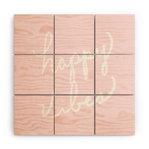 Lisa Argyropoulos happy vibes Wood Wall Mural