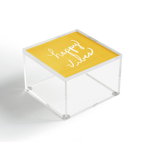 Lisa Argyropoulos Happy Vibes Yellow Acrylic Box
