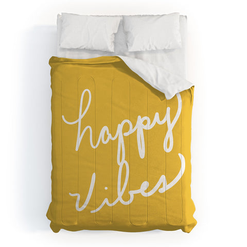 Lisa Argyropoulos Happy Vibes Yellow Comforter