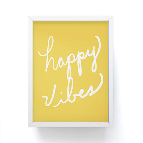 Lisa Argyropoulos Happy Vibes Yellow Framed Mini Art Print