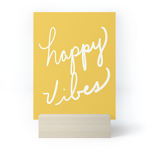 Lisa Argyropoulos Happy Vibes Yellow Mini Art Print