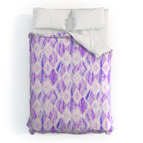 Lisa Argyropoulos Harlequin Marble Lavender Comforter