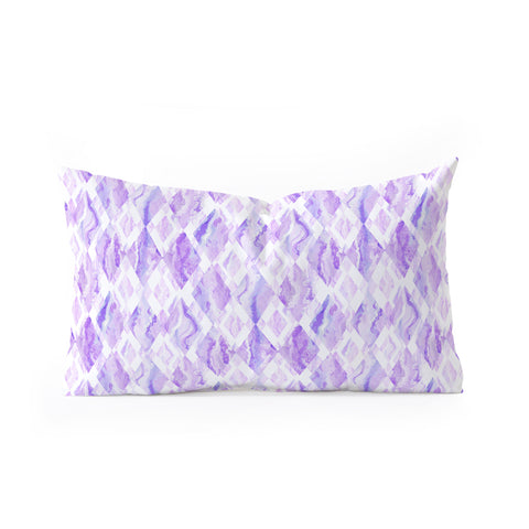 Lisa Argyropoulos Harlequin Marble Lavender Oblong Throw Pillow