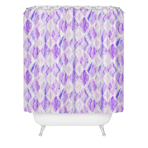Lisa Argyropoulos Harlequin Marble Lavender Shower Curtain