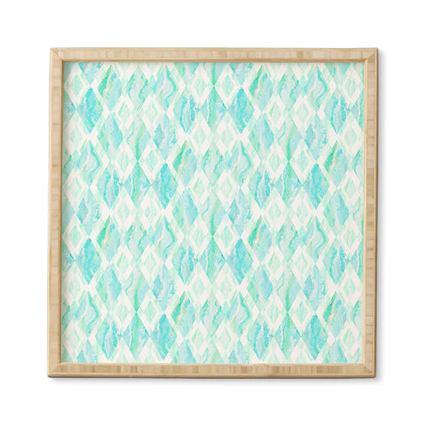 Lisa Argyropoulos Harlequin Marble Mint Framed Wall Art