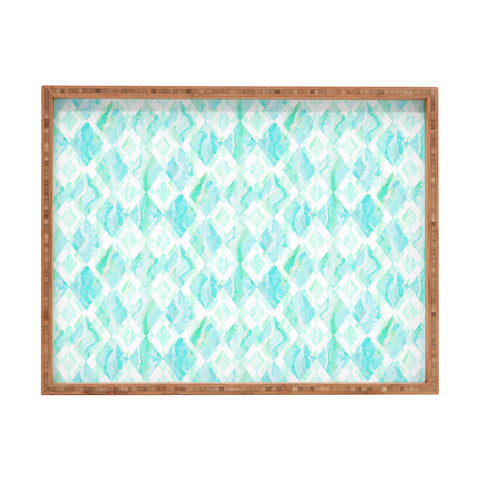 Lisa Argyropoulos Harlequin Marble Mint Rectangular Tray