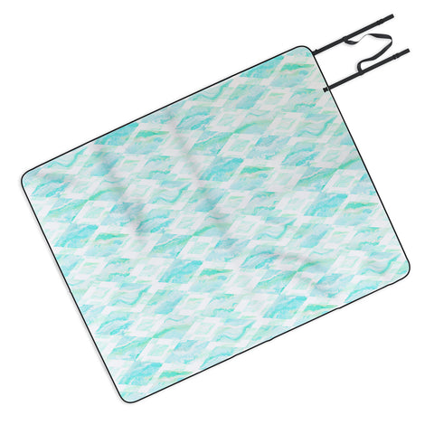 Lisa Argyropoulos Harlequin Marble Mint Picnic Blanket