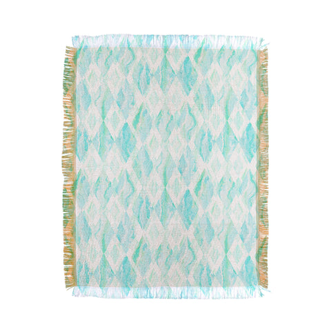 Lisa Argyropoulos Harlequin Marble Mint Throw Blanket