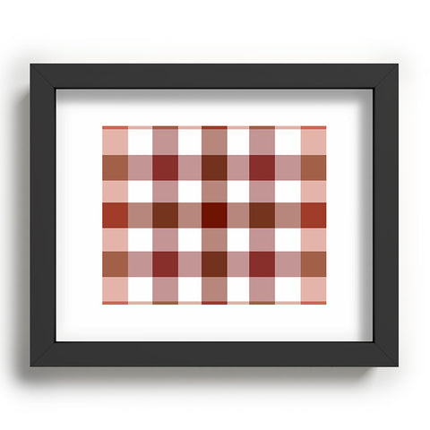 Lisa Argyropoulos Harvest Plaid Terracotta Recessed Framing Rectangle