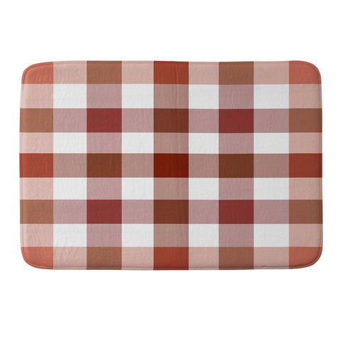 Lisa Argyropoulos Harvest Plaid Terracotta Memory Foam Bath Mat