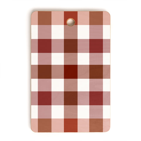 Lisa Argyropoulos Harvest Plaid Terracotta Cutting Board Rectangle