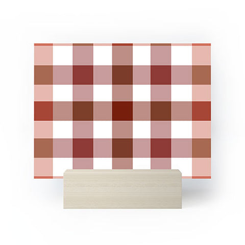 Lisa Argyropoulos Harvest Plaid Terracotta Mini Art Print
