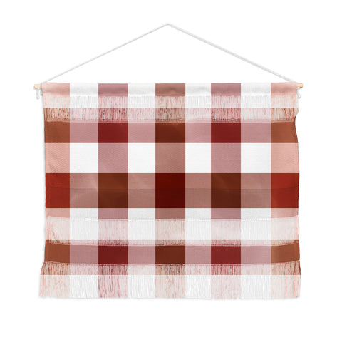 Lisa Argyropoulos Harvest Plaid Terracotta Wall Hanging Landscape