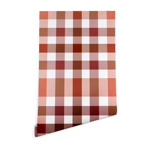 Lisa Argyropoulos Harvest Plaid Terracotta Wallpaper