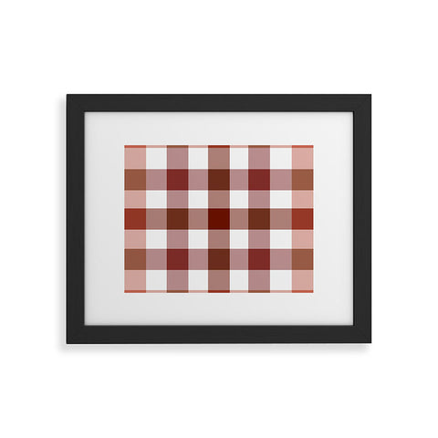Lisa Argyropoulos Harvest Plaid Terracotta Framed Art Print