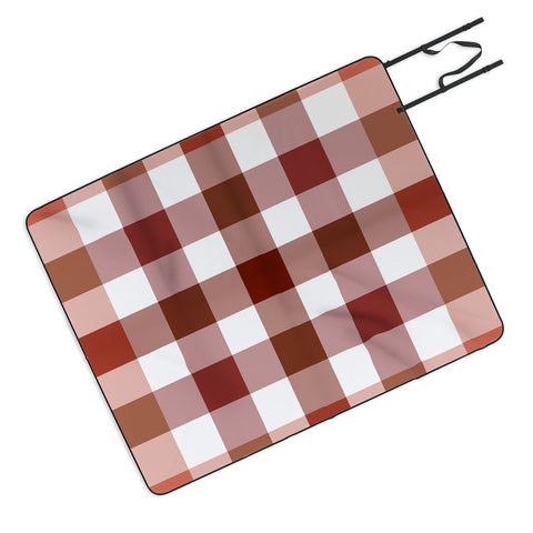 Lisa Argyropoulos Harvest Plaid Terracotta Picnic Blanket