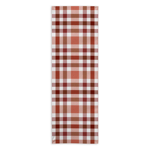 Lisa Argyropoulos Harvest Plaid Terracotta Yoga Towel