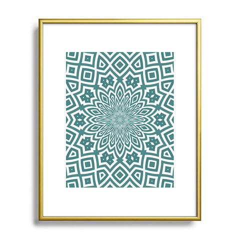 Lisa Argyropoulos Helena Teal Metal Framed Art Print