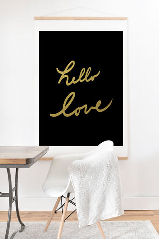 Lisa Argyropoulos hello love Art Print And Hanger