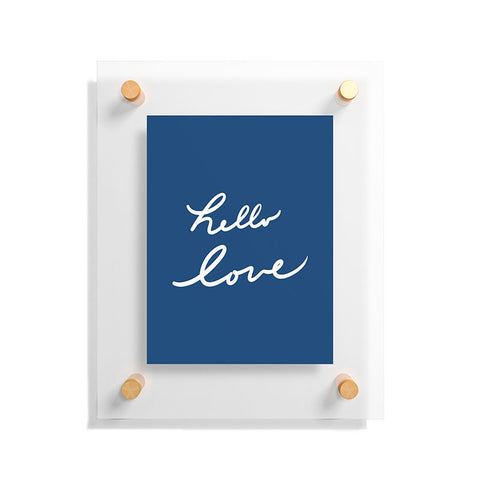 Lisa Argyropoulos Hello Love Blue Floating Acrylic Print