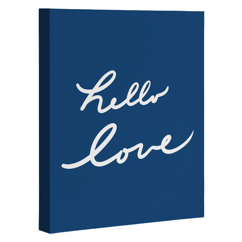 Lisa Argyropoulos Hello Love Blue Art Canvas