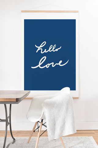 Lisa Argyropoulos Hello Love Blue Art Print And Hanger