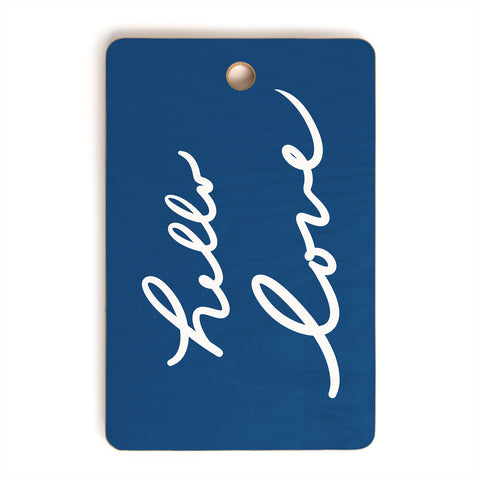 Lisa Argyropoulos Hello Love Blue Cutting Board Rectangle