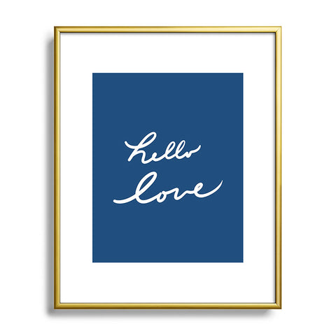 Lisa Argyropoulos Hello Love Blue Metal Framed Art Print