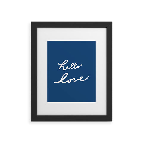 Lisa Argyropoulos Hello Love Blue Framed Art Print