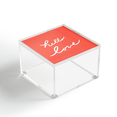 Lisa Argyropoulos hello love coral Acrylic Box