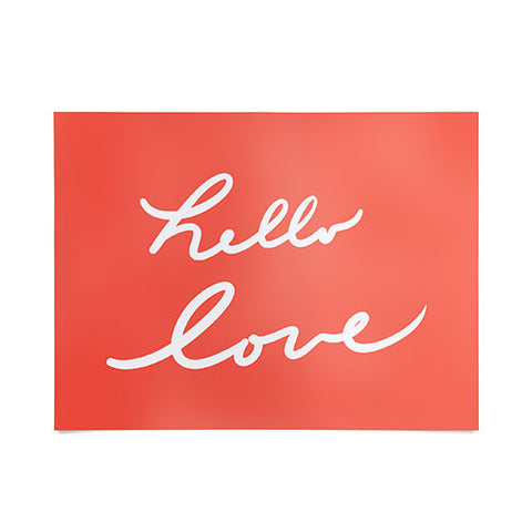 Lisa Argyropoulos hello love coral Poster