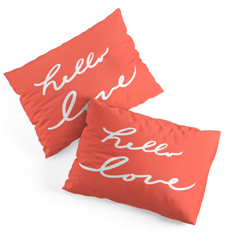 Lisa Argyropoulos hello love coral Pillow Shams
