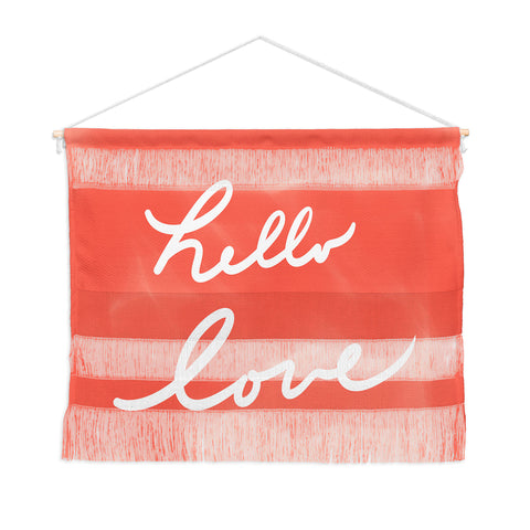 Lisa Argyropoulos hello love coral Wall Hanging Landscape