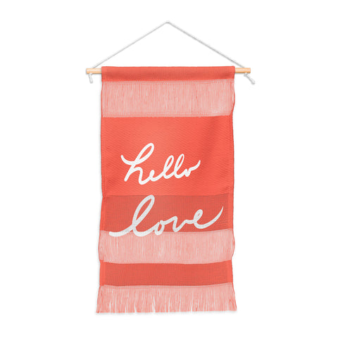 Lisa Argyropoulos hello love coral Wall Hanging Portrait