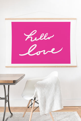 Lisa Argyropoulos Hello Love Glamour Pink Art Print And Hanger