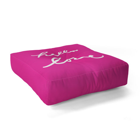 Lisa Argyropoulos Hello Love Glamour Pink Floor Pillow Square