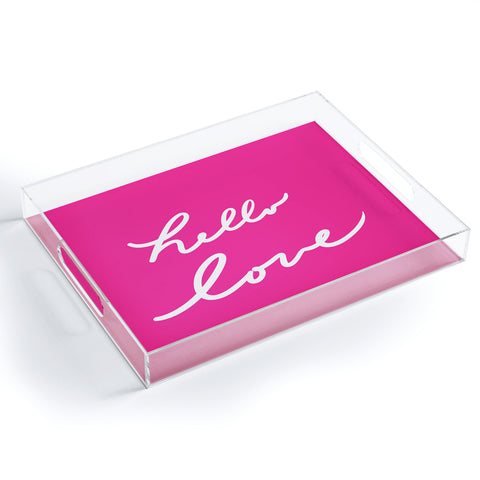 Lisa Argyropoulos Hello Love Glamour Pink Acrylic Tray