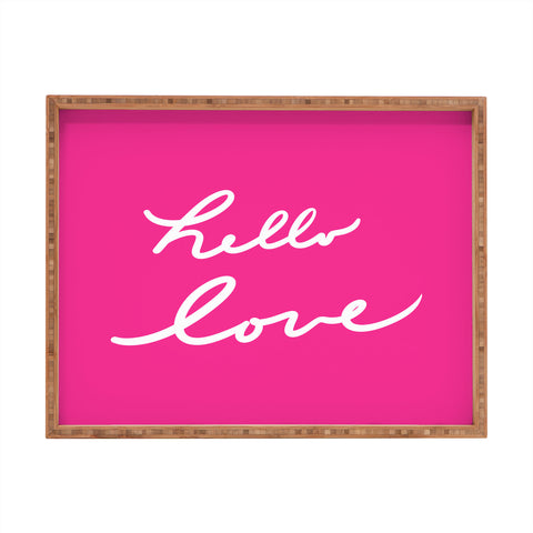 Lisa Argyropoulos Hello Love Glamour Pink Rectangular Tray