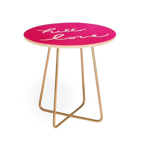 Lisa Argyropoulos Hello Love Glamour Pink Round Side Table