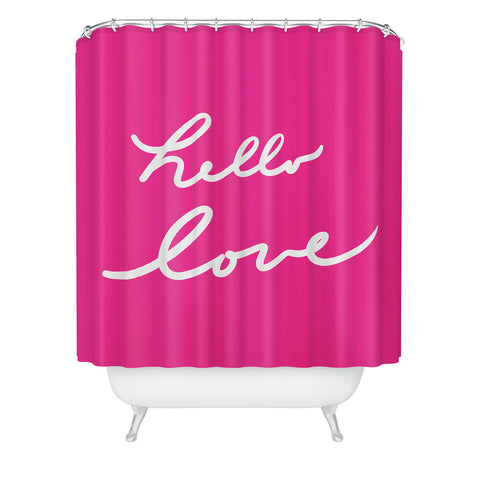 Lisa Argyropoulos Hello Love Glamour Pink Shower Curtain