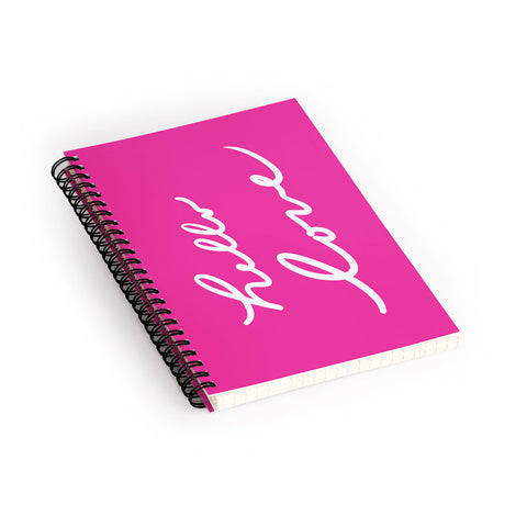 Lisa Argyropoulos Hello Love Glamour Pink Spiral Notebook