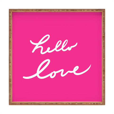 Lisa Argyropoulos Hello Love Glamour Pink Square Tray