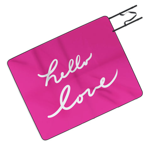 Lisa Argyropoulos Hello Love Glamour Pink Picnic Blanket